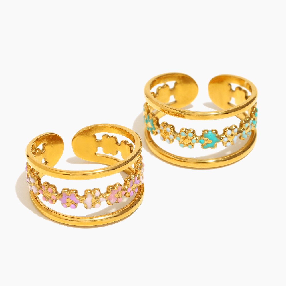 Meadow Bloom Enamel Ring