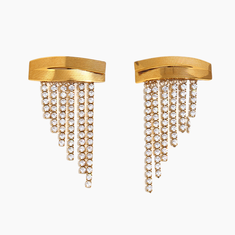 Stardust Cascade Tassel Earrings