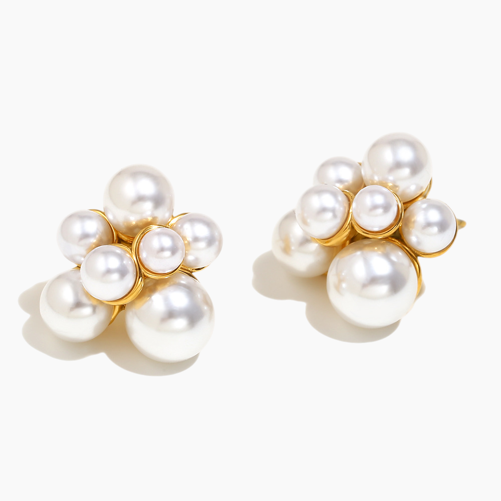 Pearl Bubble Cluster Earrings