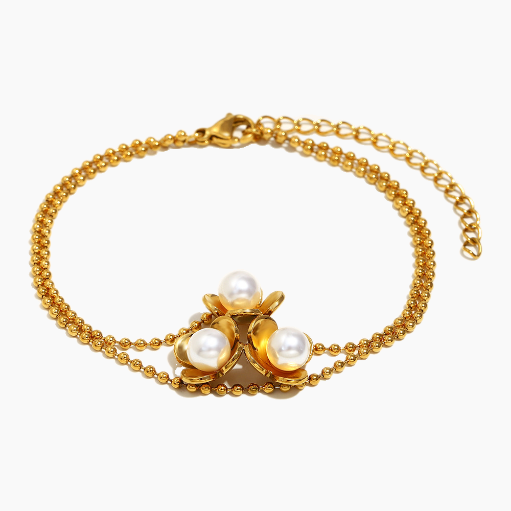 Petal Pearl Bloom Bracelet