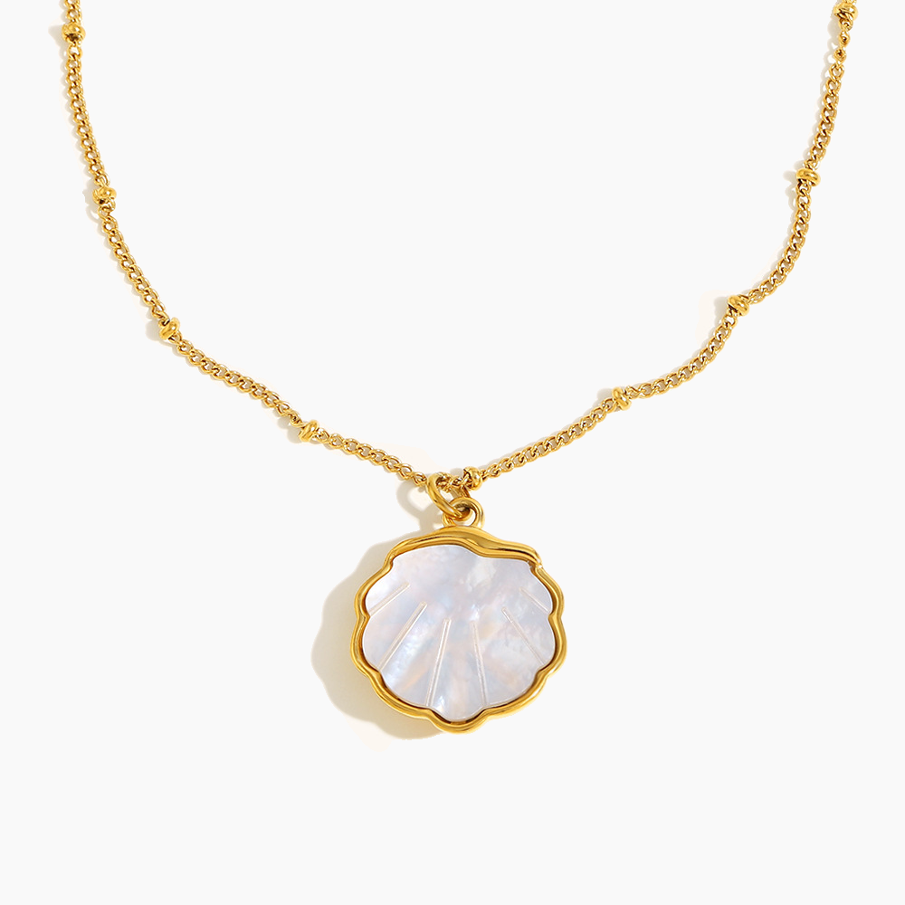 Moonlit Shell Pendant Necklace