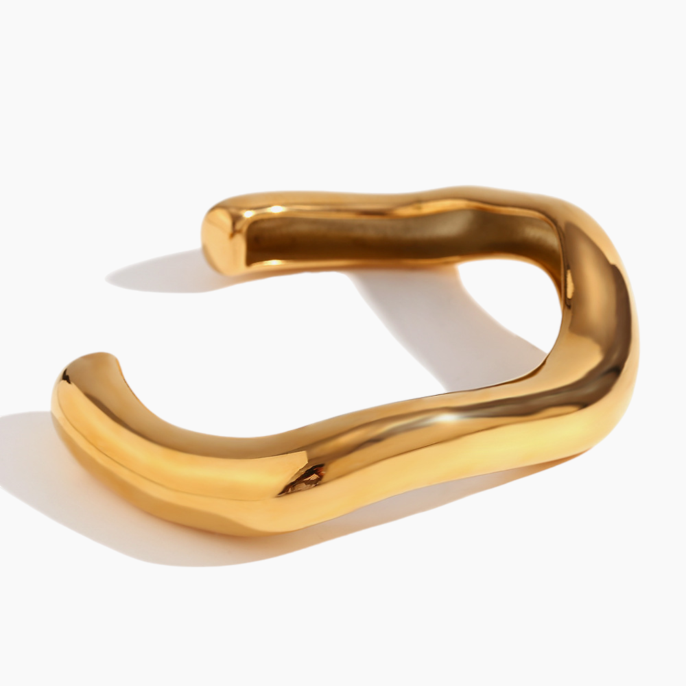 Sculpted Wave Cuff Bracelet