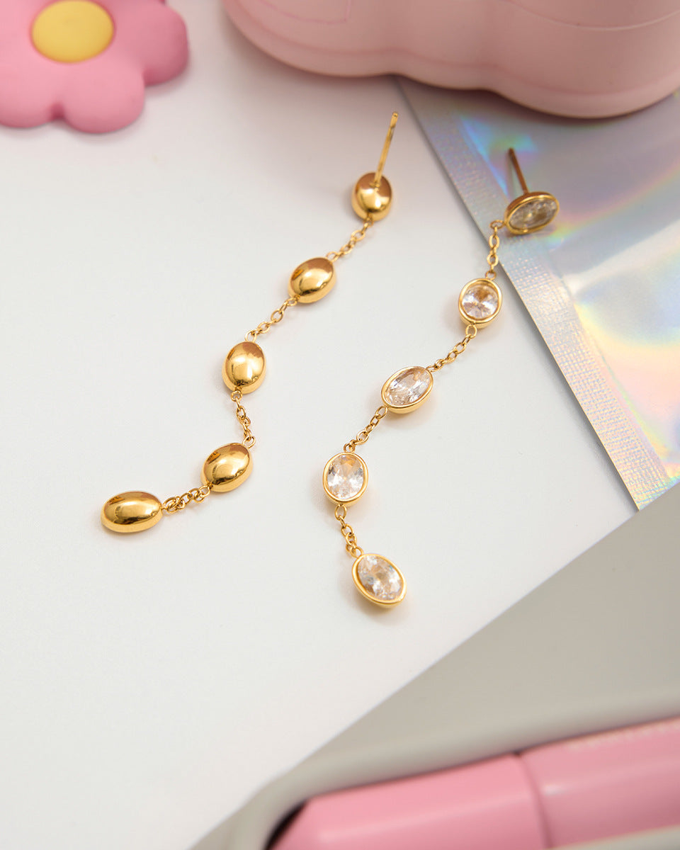 Dangle Crystal Drop Earrings – Oval