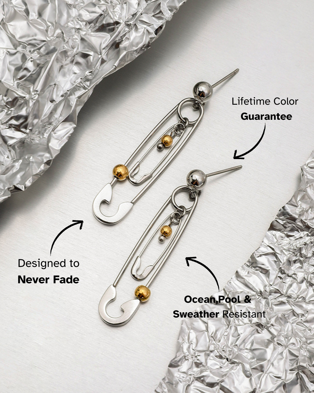 Rebel Pin Drop Earrings