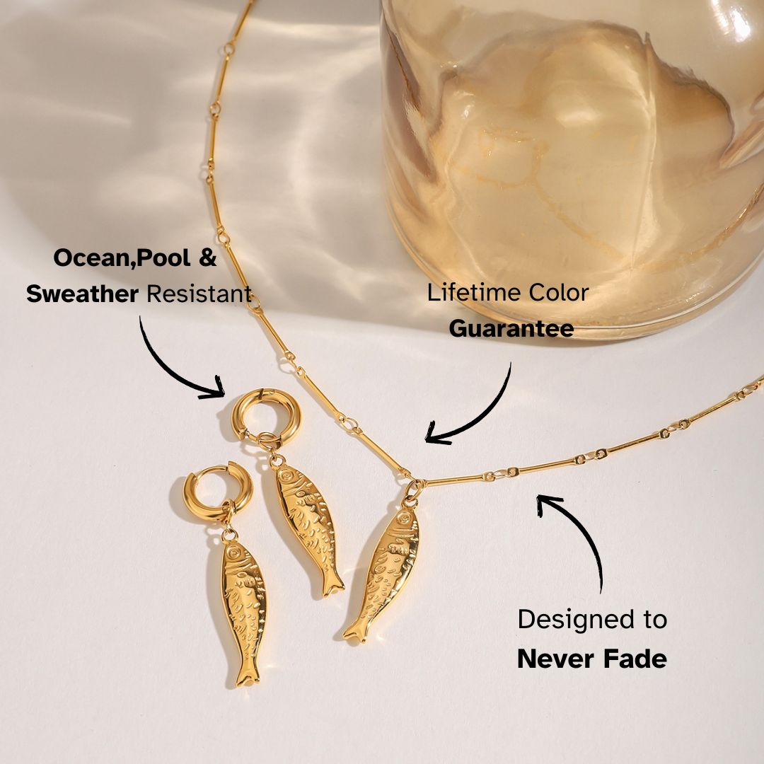 Golden Tides Sardine Necklace