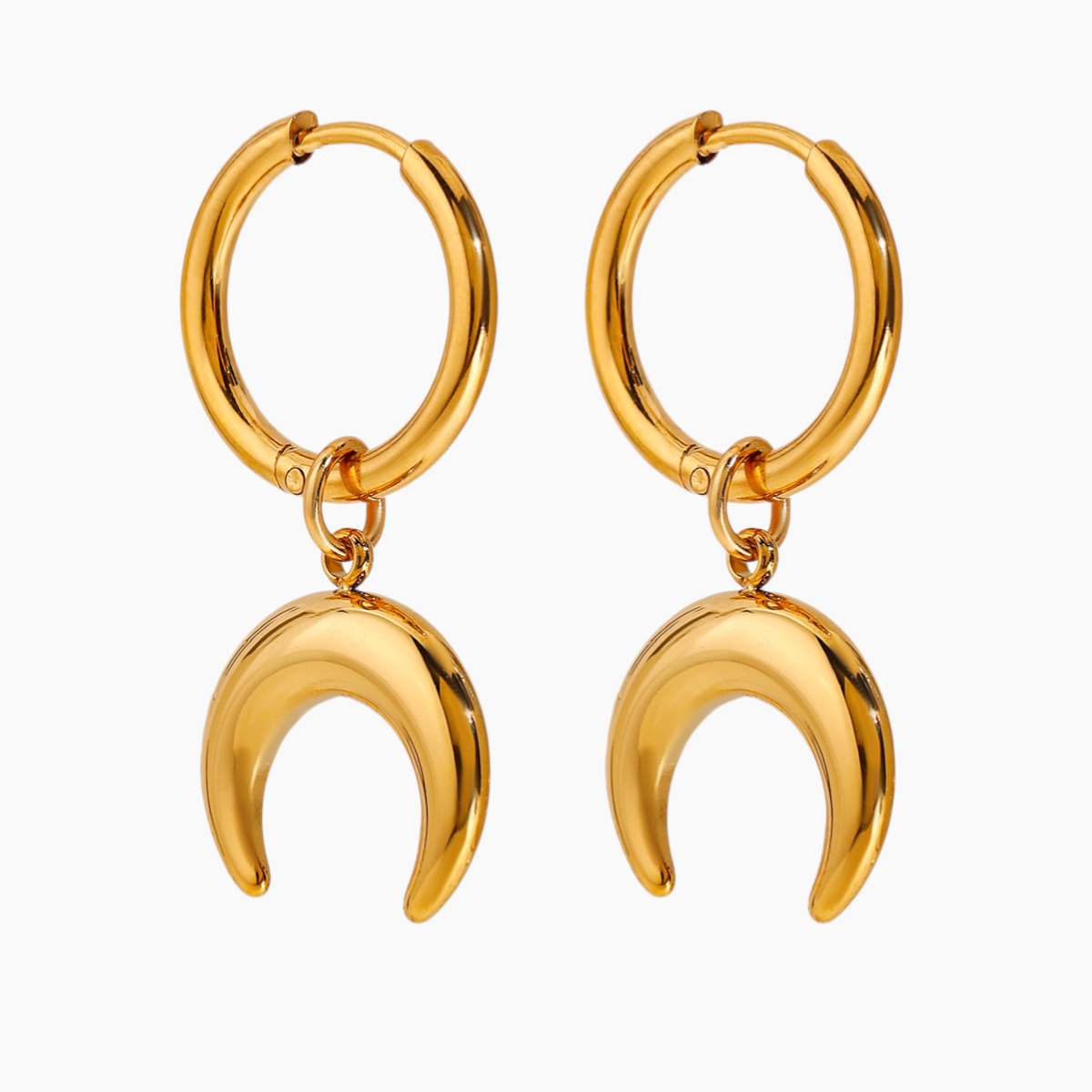 Moonlit Crescent Hoops