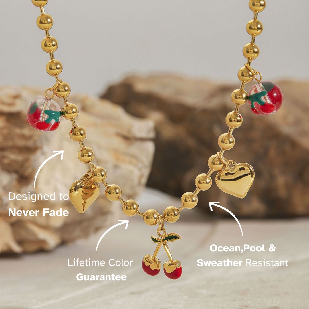 Cherry Bloom Heart Necklace