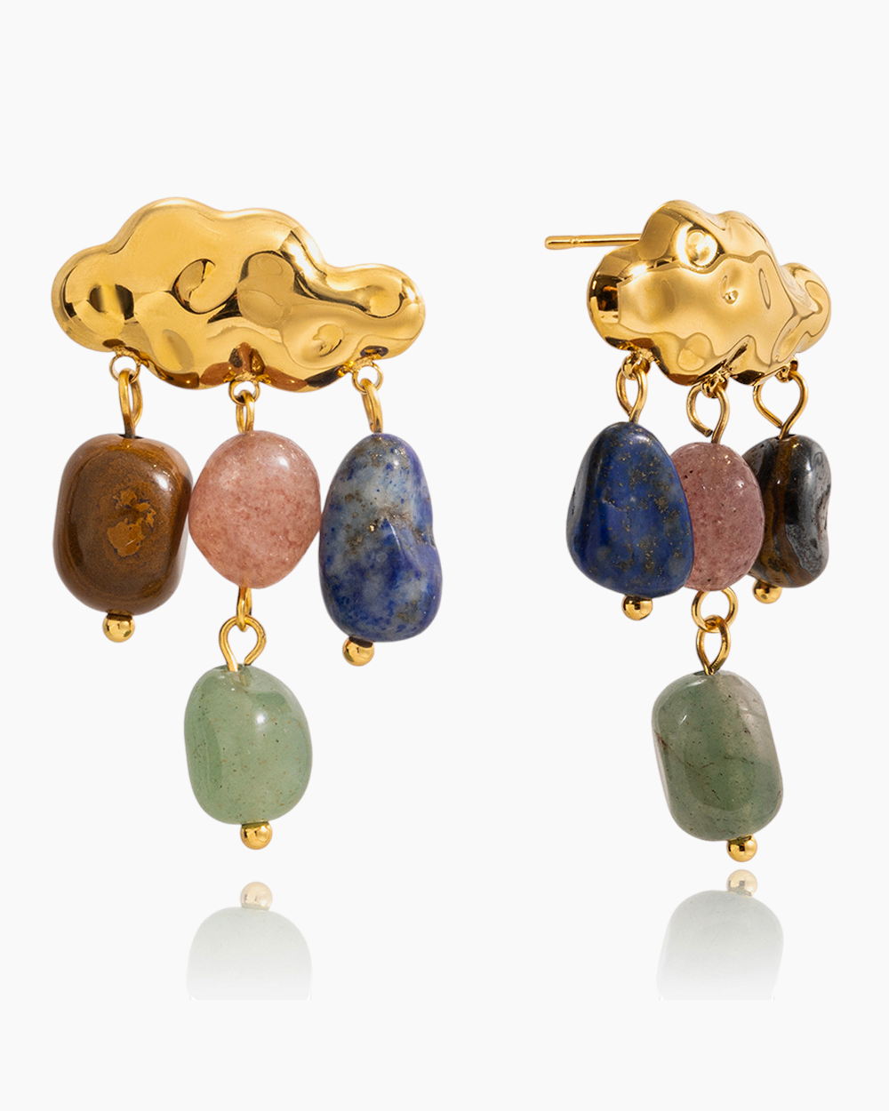 Rainbow Cloud Gemstone Earrings