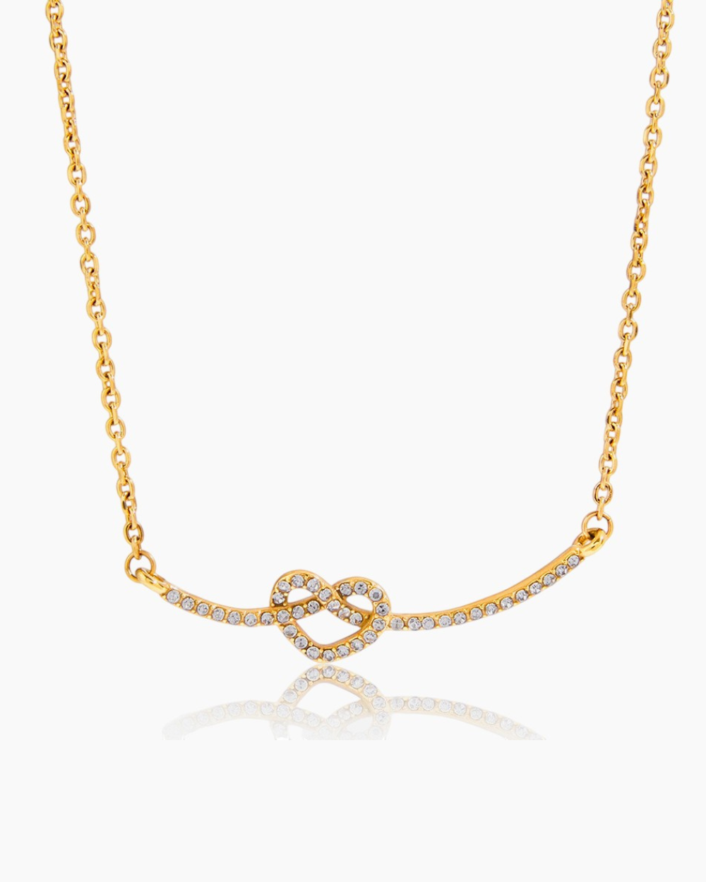 Crystal Double Heart Pendant Necklace
