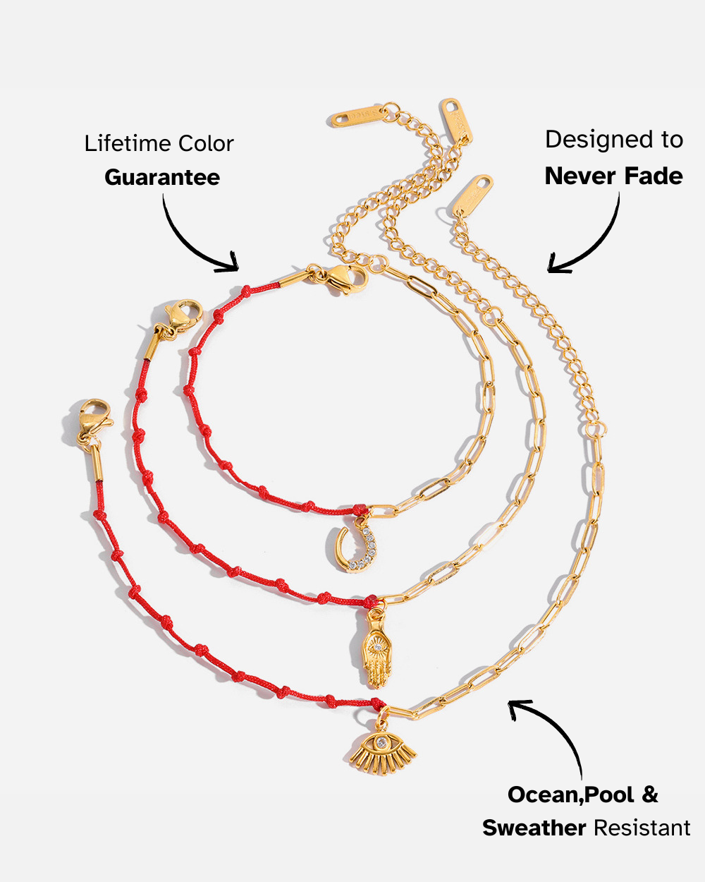 Lucky Red Hamsa Bracelet