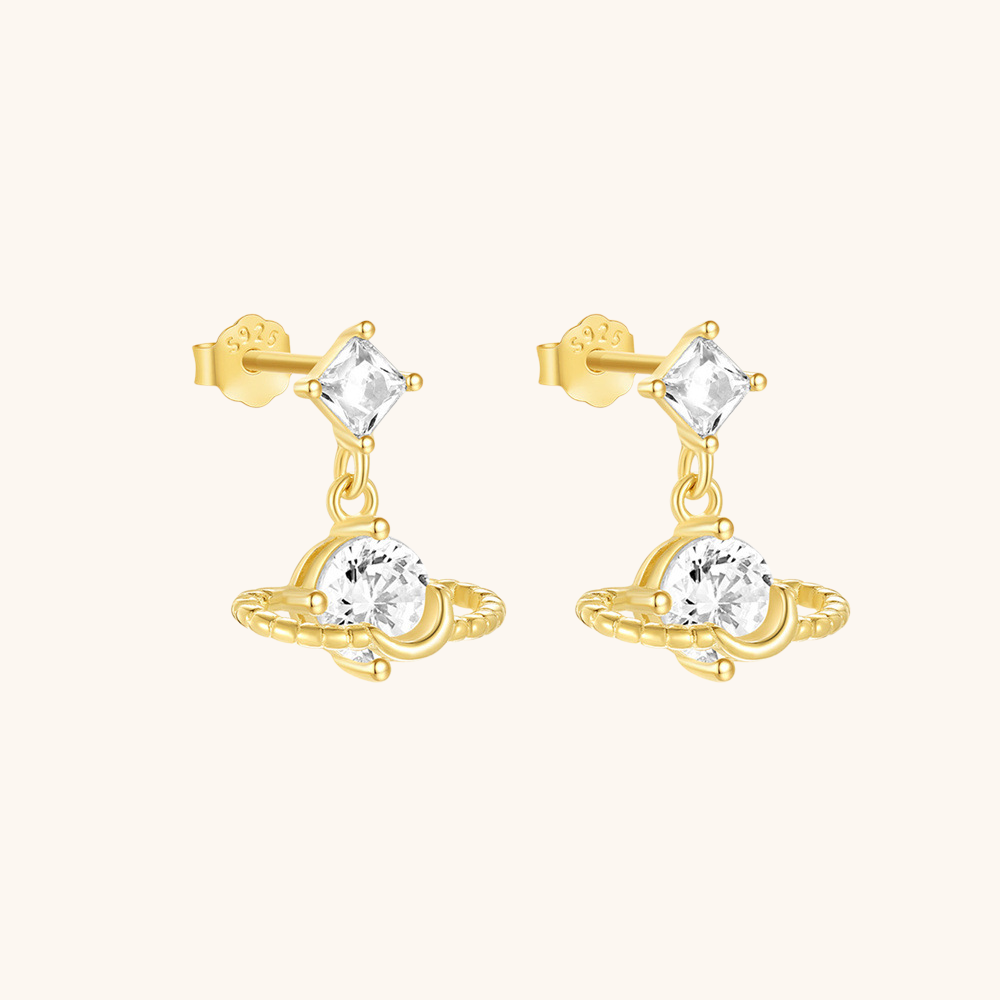Planet Zirconia Earrings