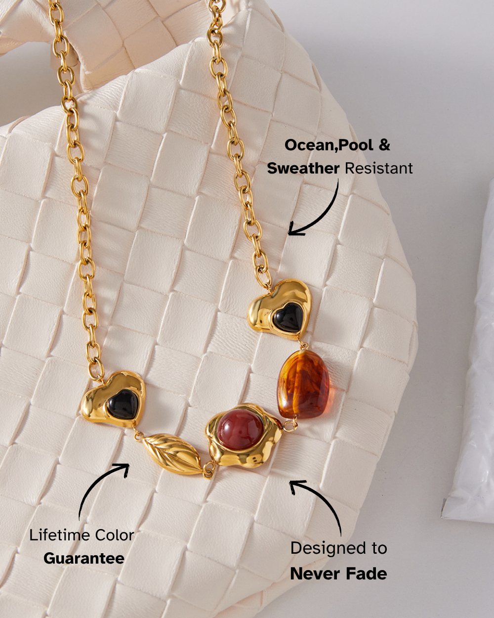 Golden Muse Gemstone Necklace