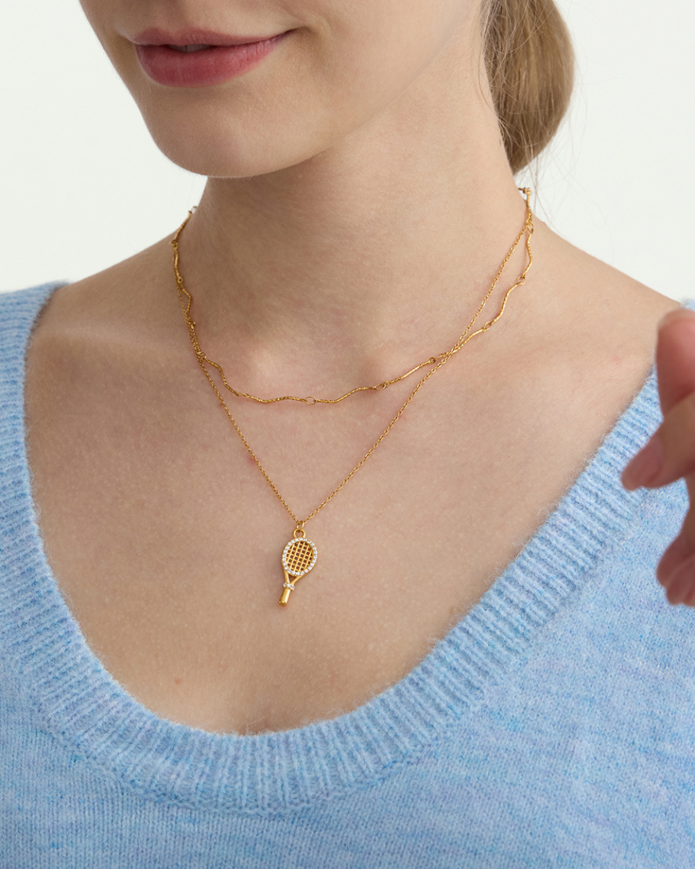 Tennis Charm Necklace