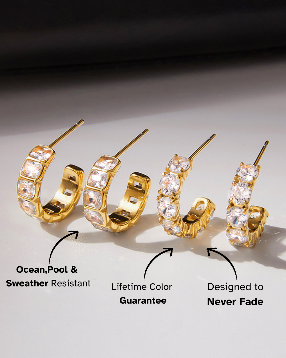 Crystal Glow Hoop Earrings