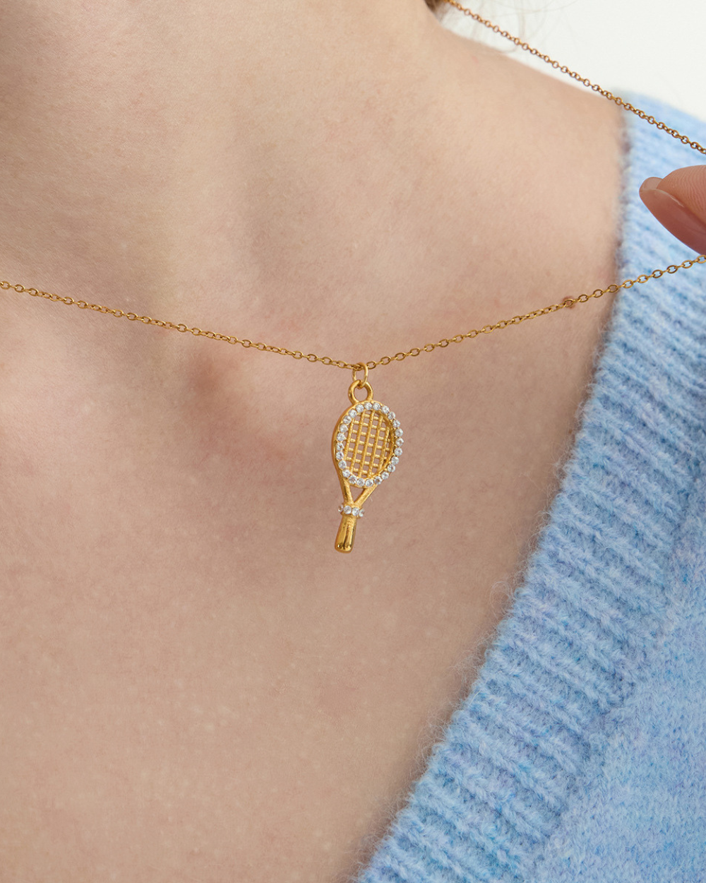 Tennis Charm Necklace