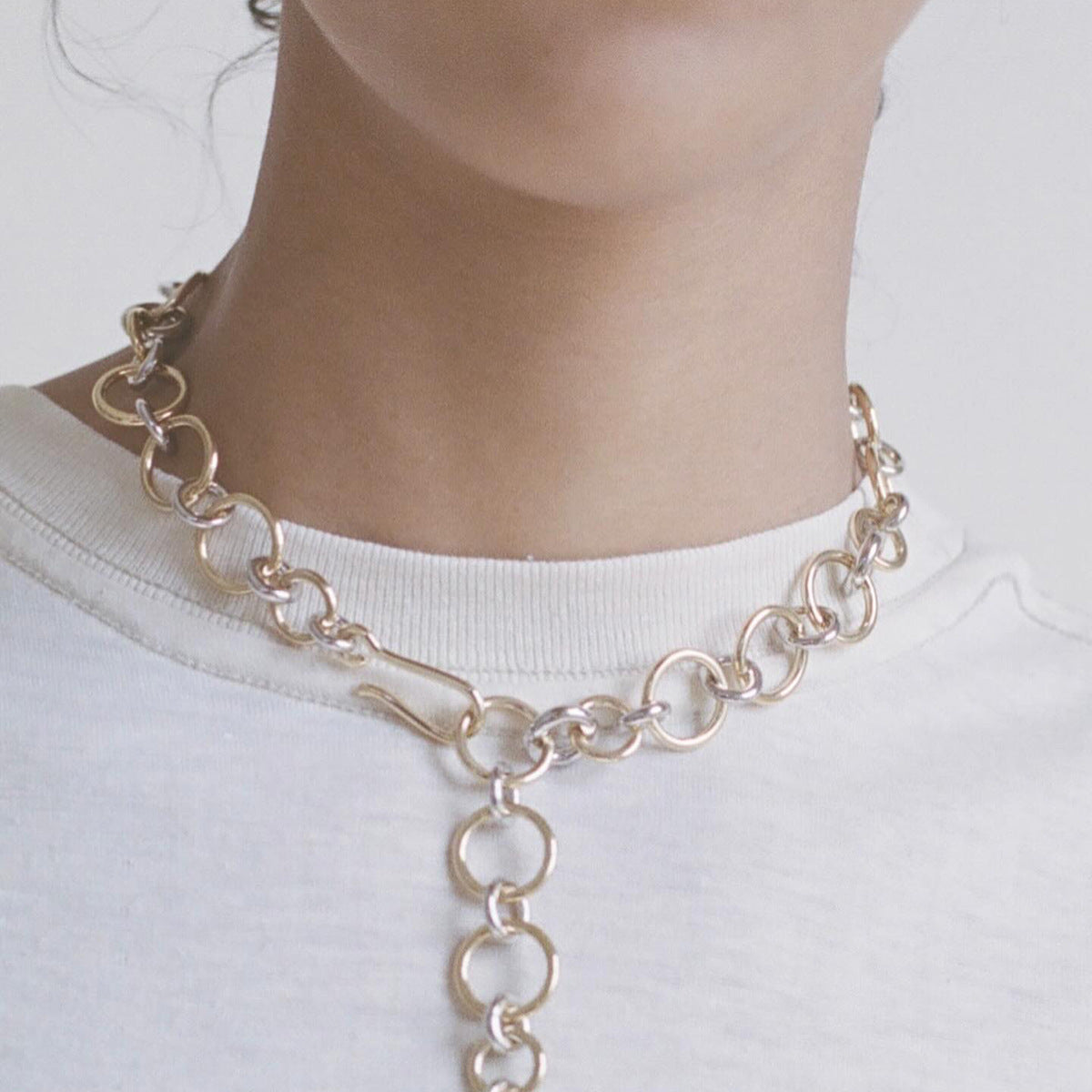 Orbit Loop Chain Necklace - Gold & Silver