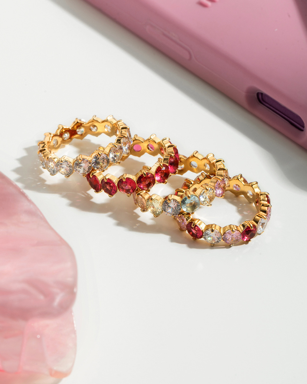 Radiant Eternity Ring – Ruby Glow