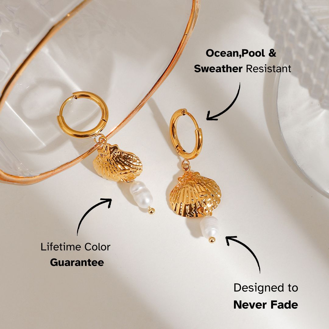 Ocean Muse Shell & Pearl Earrings