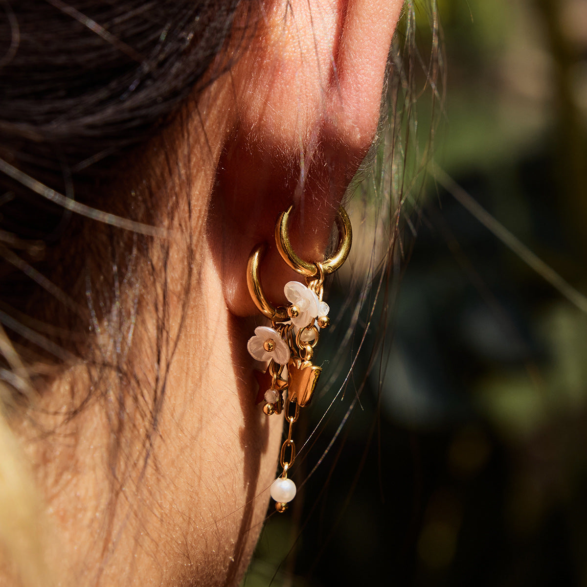 Starlit Bloom Drop Earrings