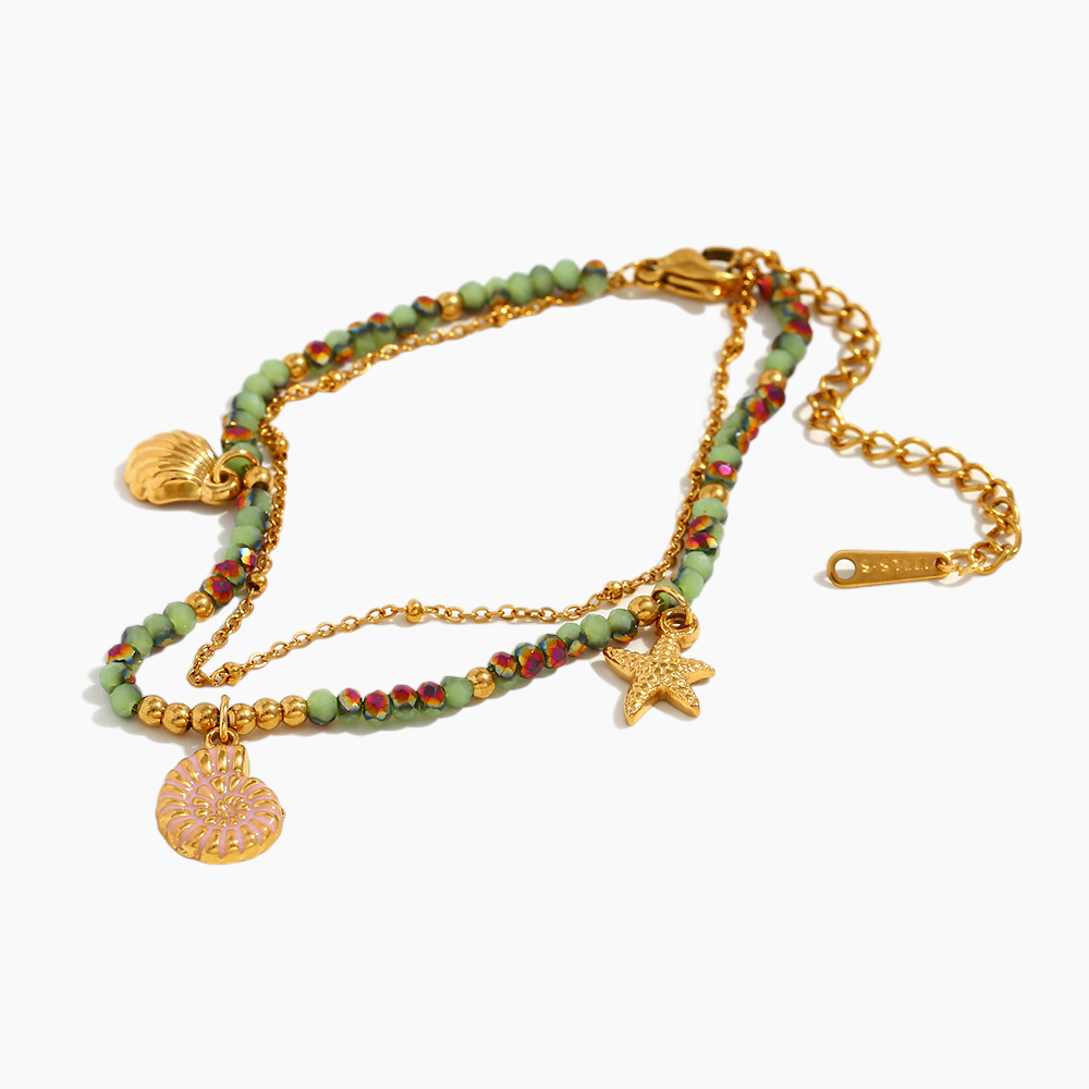 Tropical Tide Beaded Bracelet