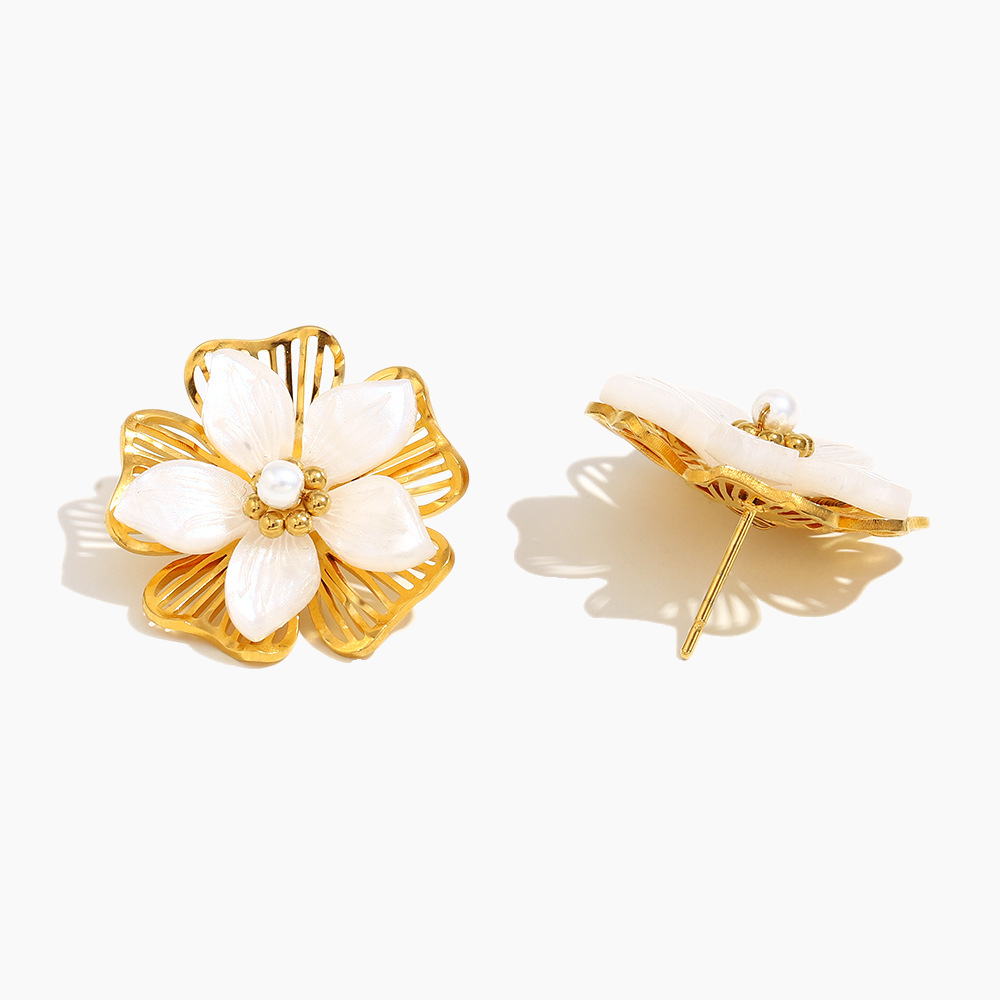 Golden Petal Radiance Earrings