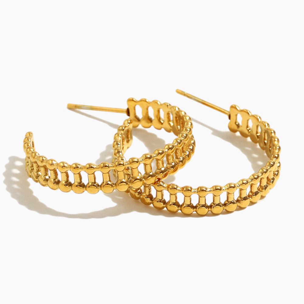 Celeste Beaded Hoop Earrings