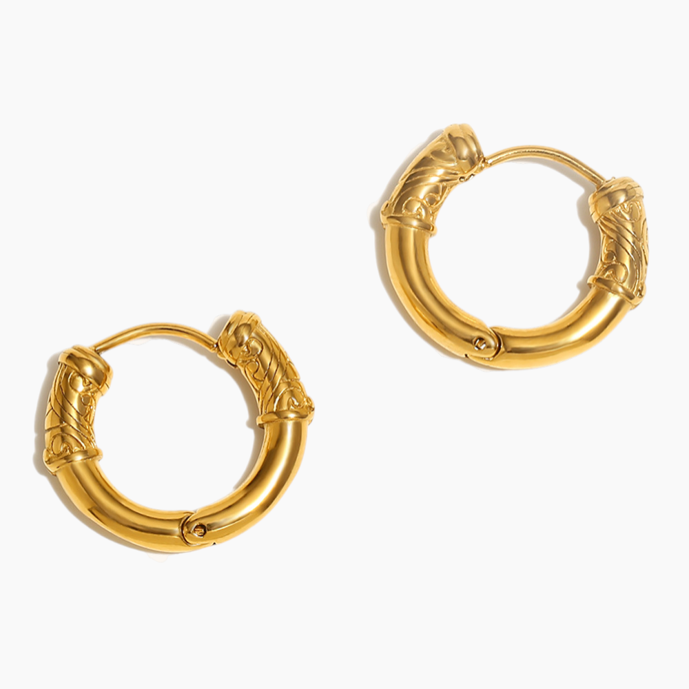 Baroque Swirl Hoop Earrings