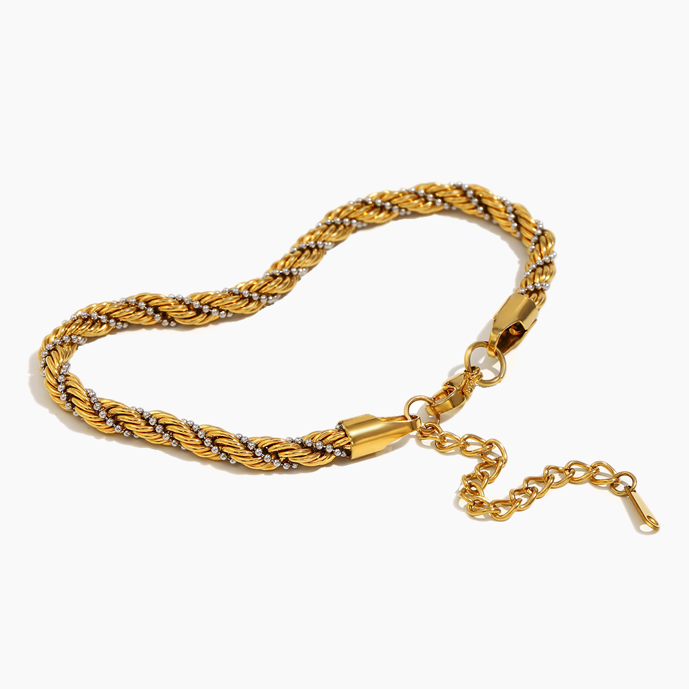 Aqua Halo Chain Bracelet