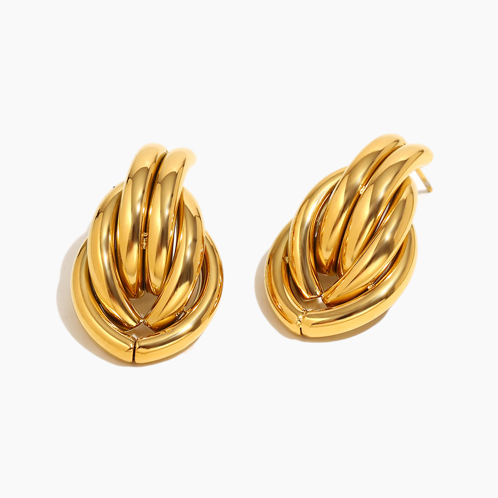 Eterna Knot Hoop Earrings