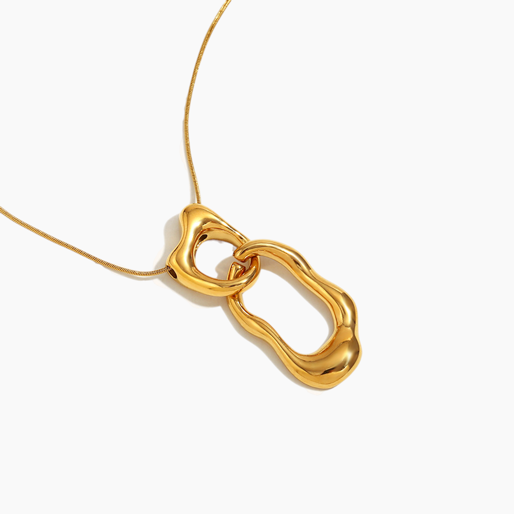Sculptural Link Pendant Necklace