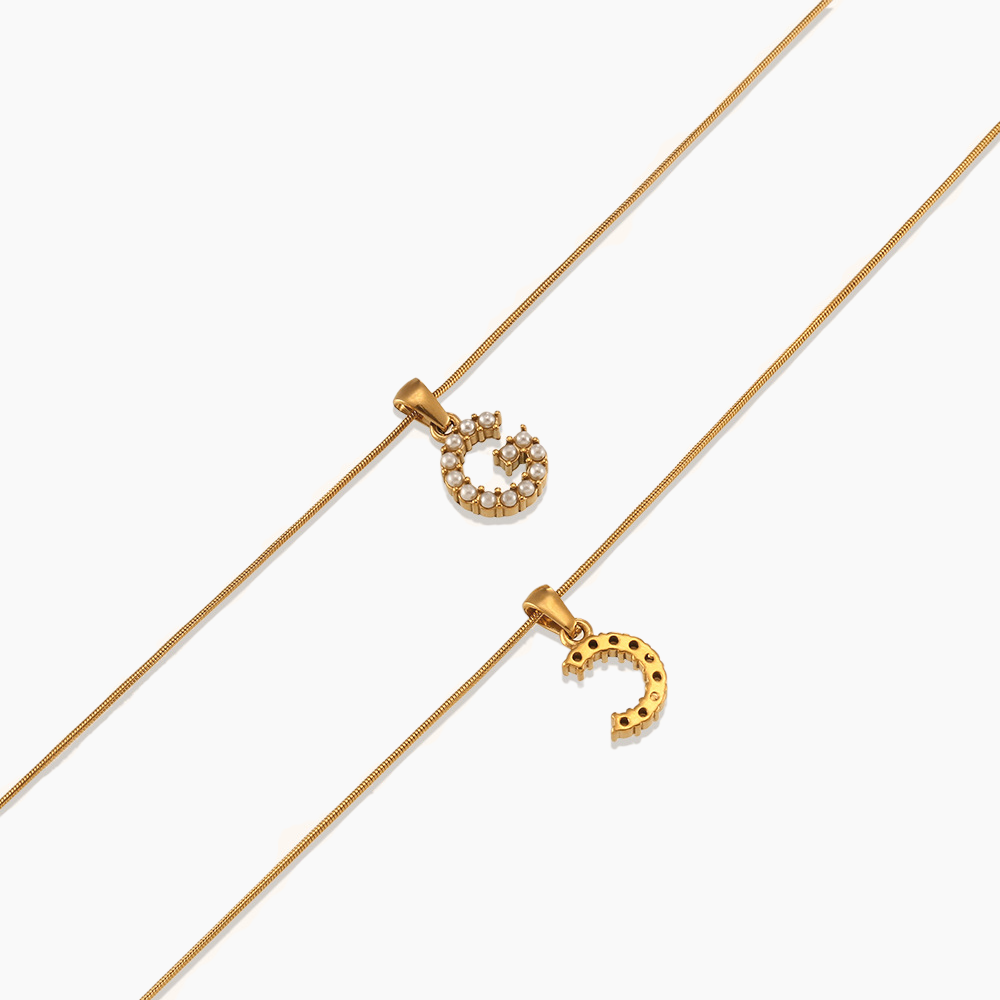 Pearl Initial Pendant Necklace