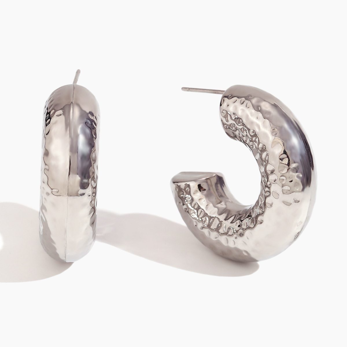 Aurora Textured Hoop Earrings