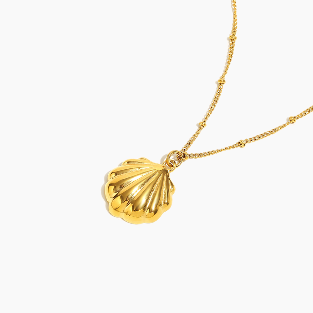 Moonlit Shell Pendant Necklace