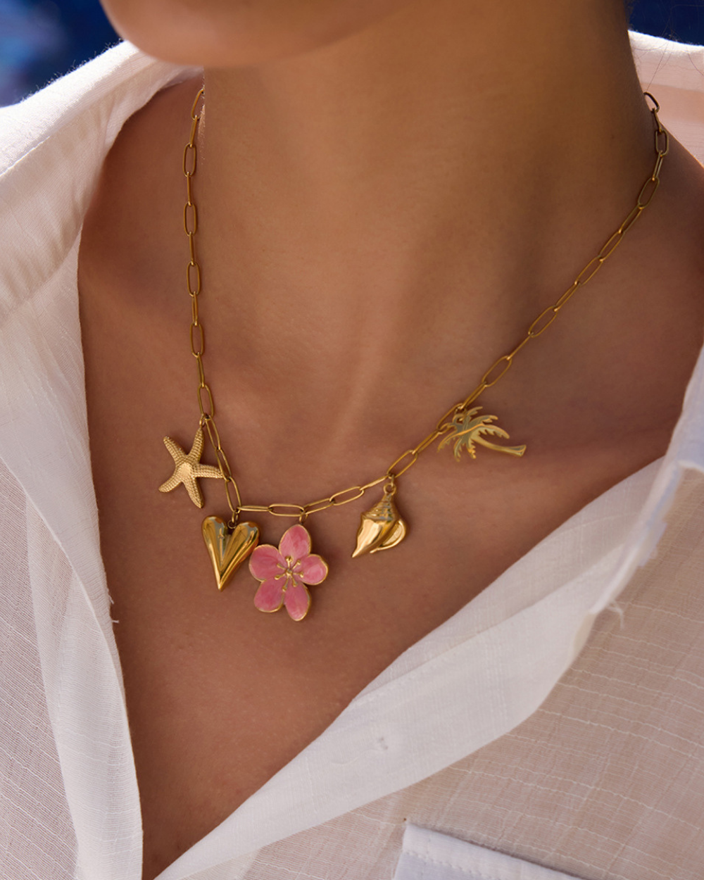 Summer Wanderlust Charm Necklace