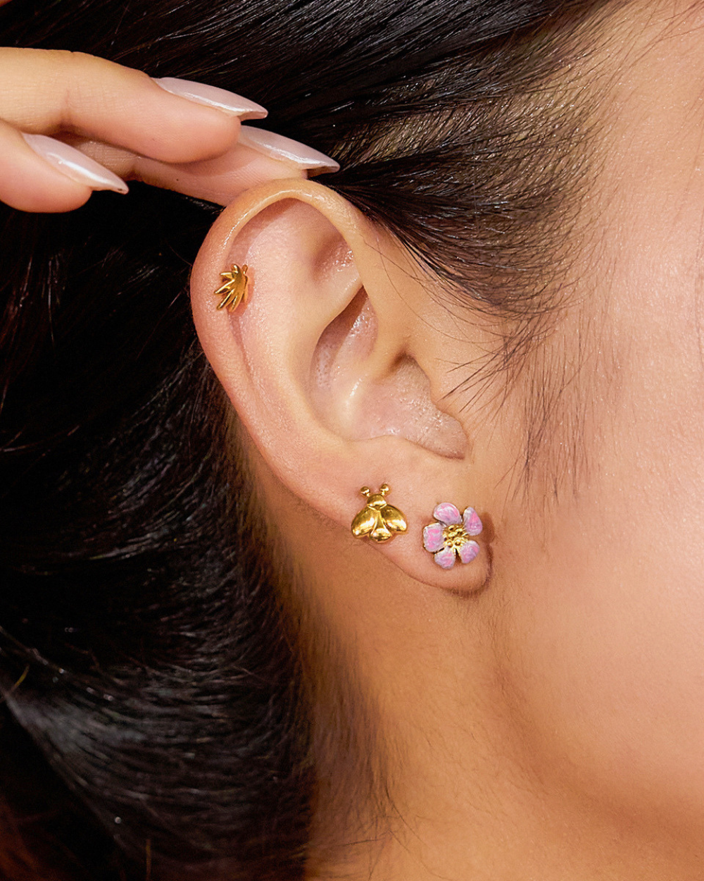 Garden Muse Trio Stud Earrings