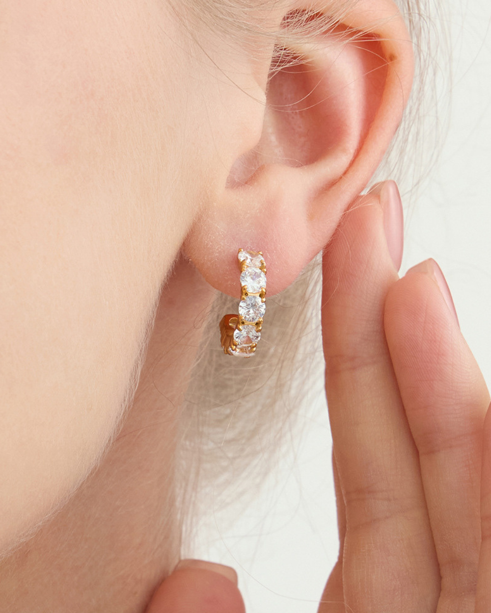 Crystal Glow Hoop Earrings