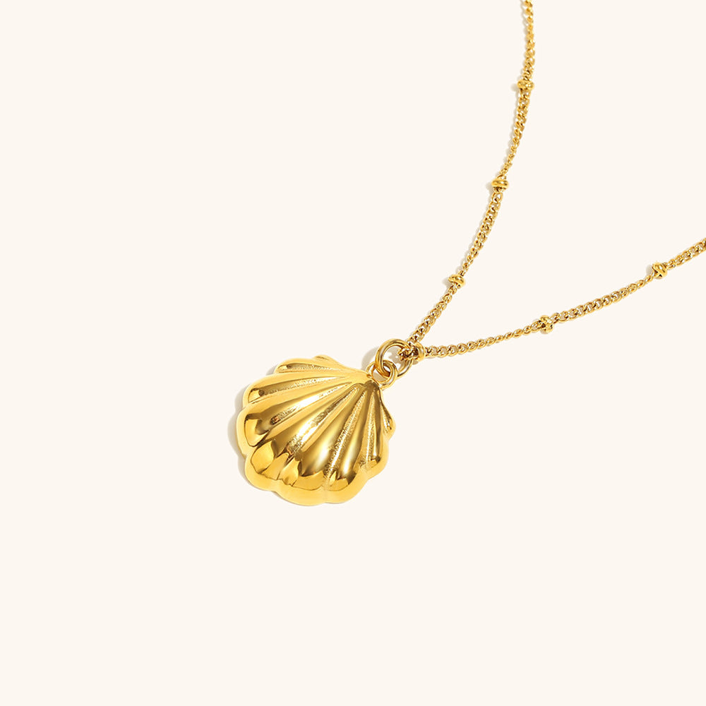 Moonlit Shell Pendant Necklace