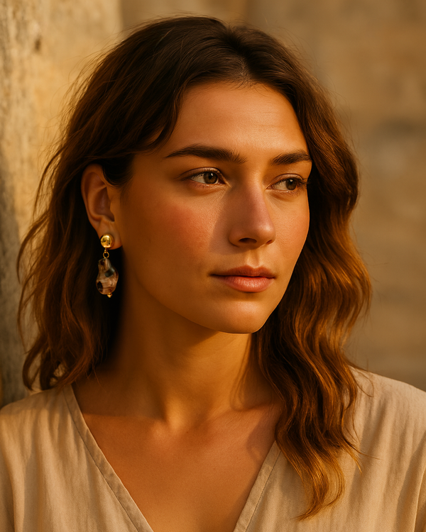 Smoky Flow Gemstone Earrings
