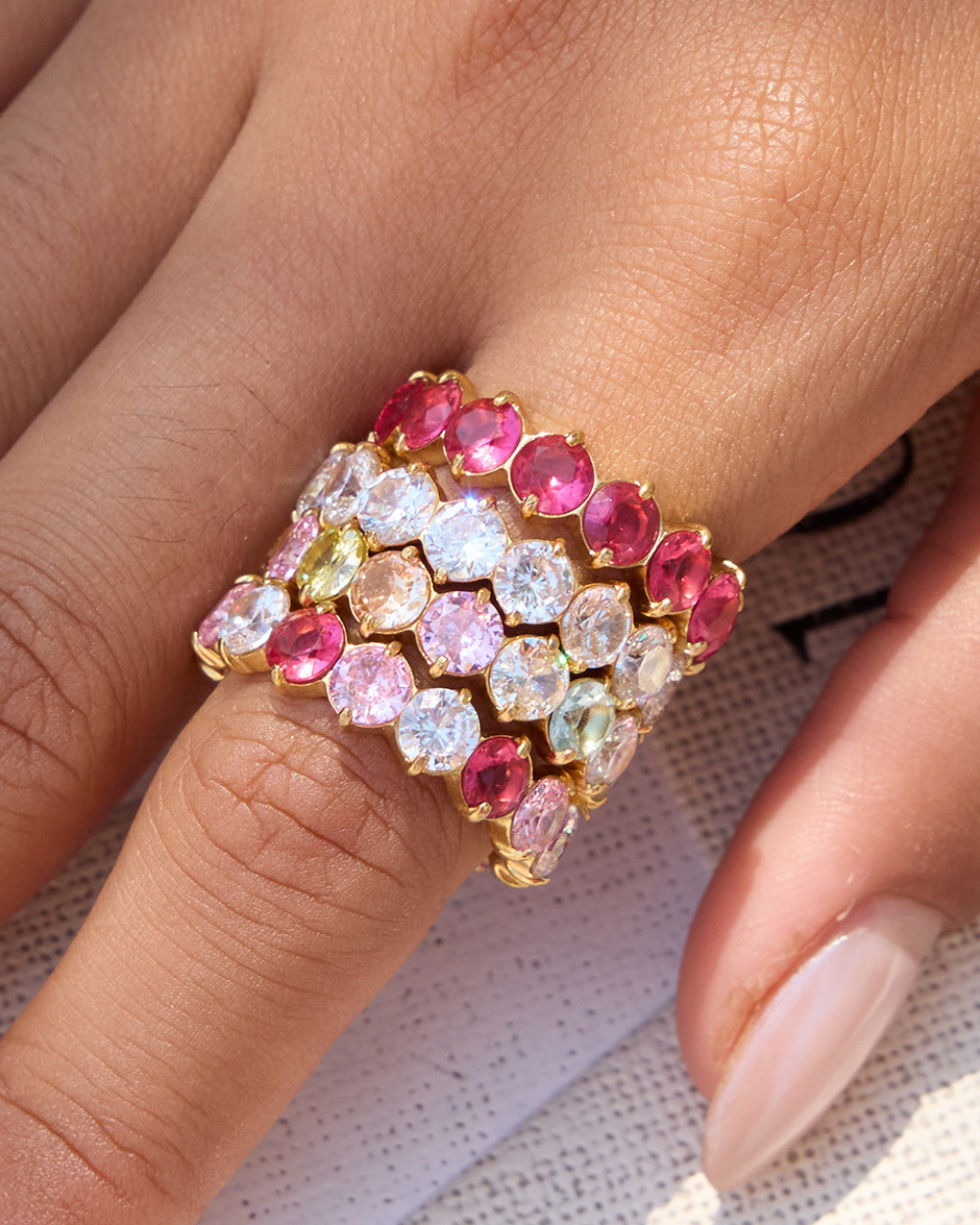 Radiant Eternity Ring – Ruby Glow