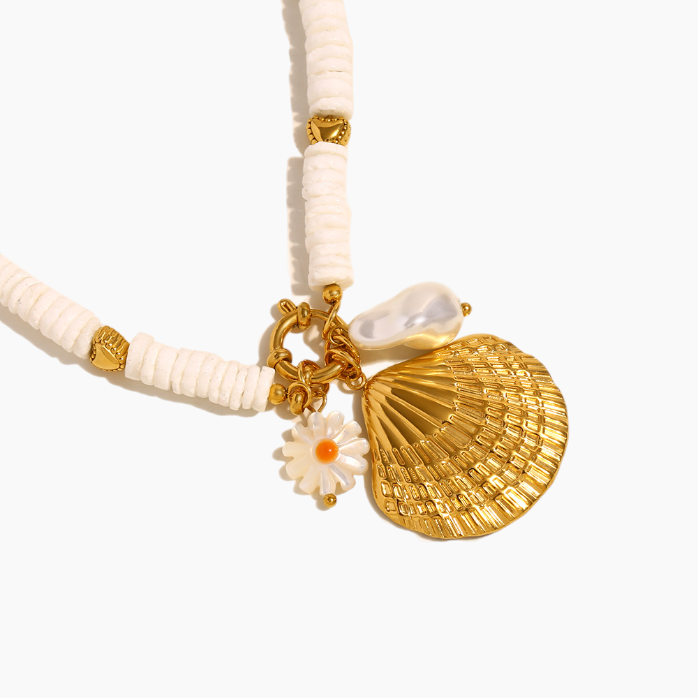 Golden Tide Shell Necklace