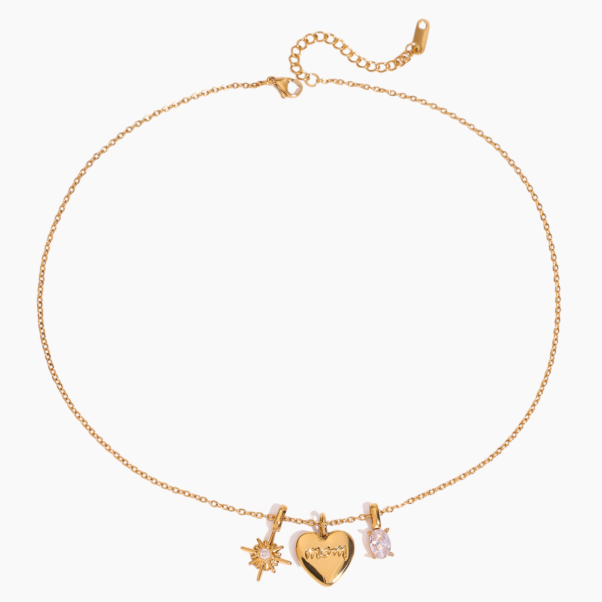 Trio Shine Charm Necklace