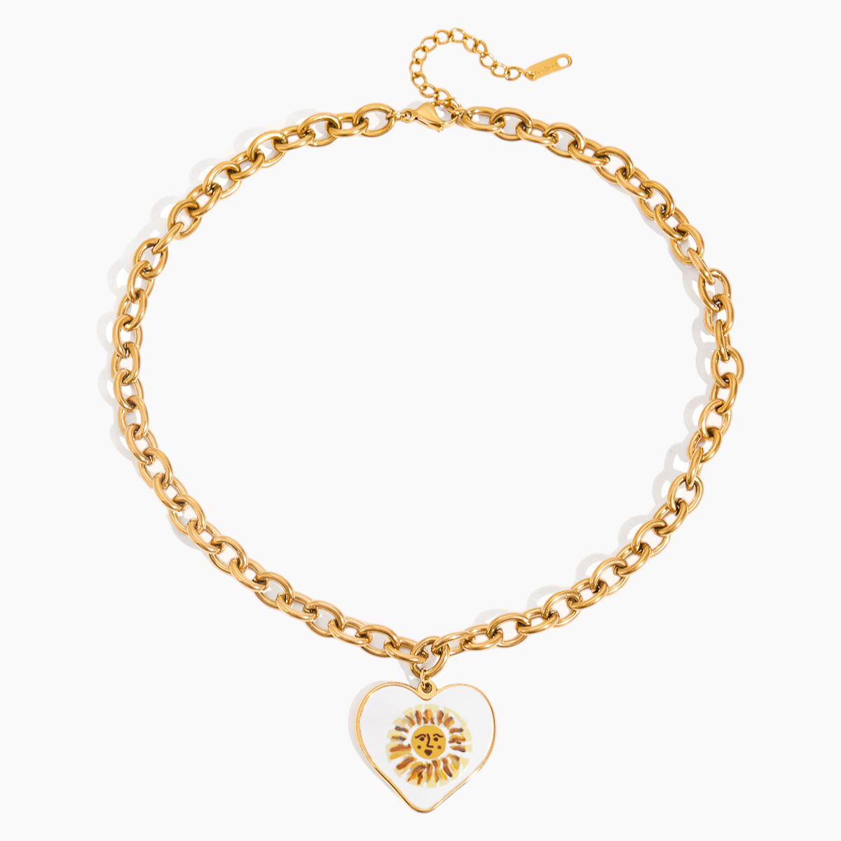 Solar Heart Chunky Necklace
