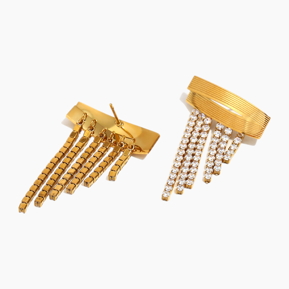 Stardust Cascade Tassel Earrings