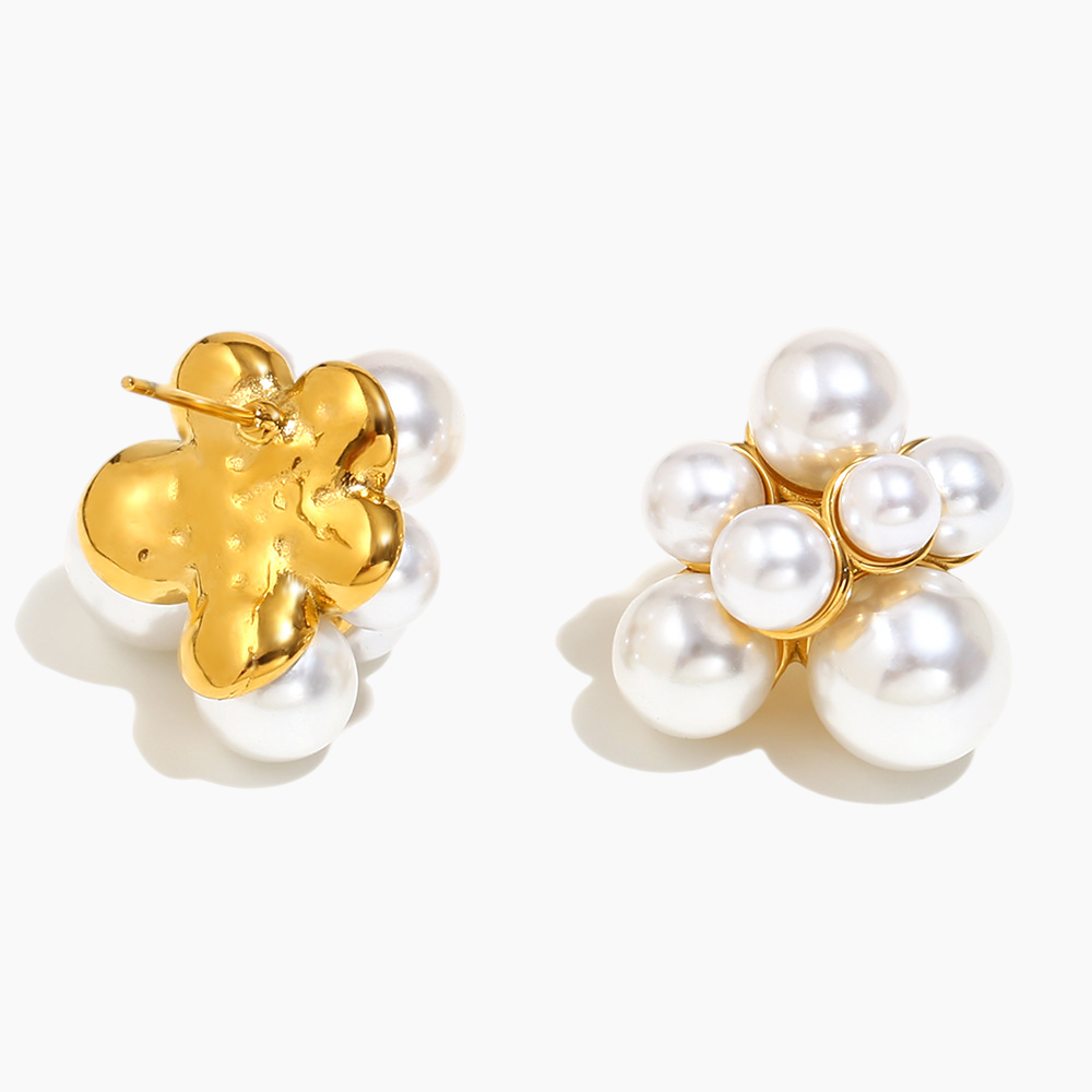 Pearl Bubble Cluster Earrings