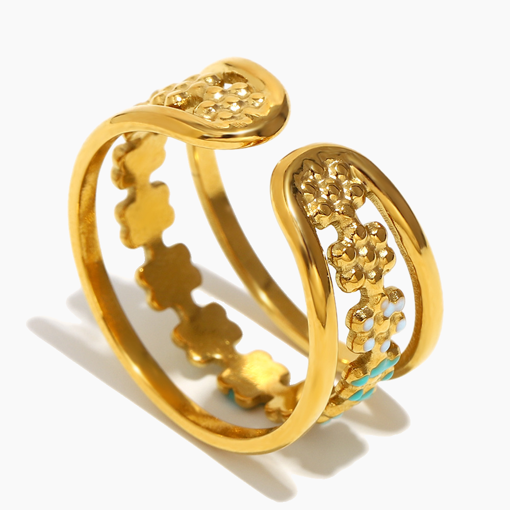 Meadow Bloom Enamel Ring