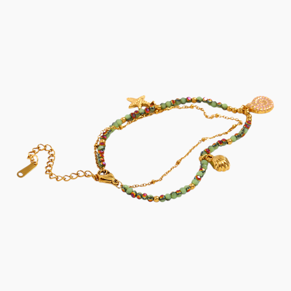Tropical Tide Beaded Bracelet
