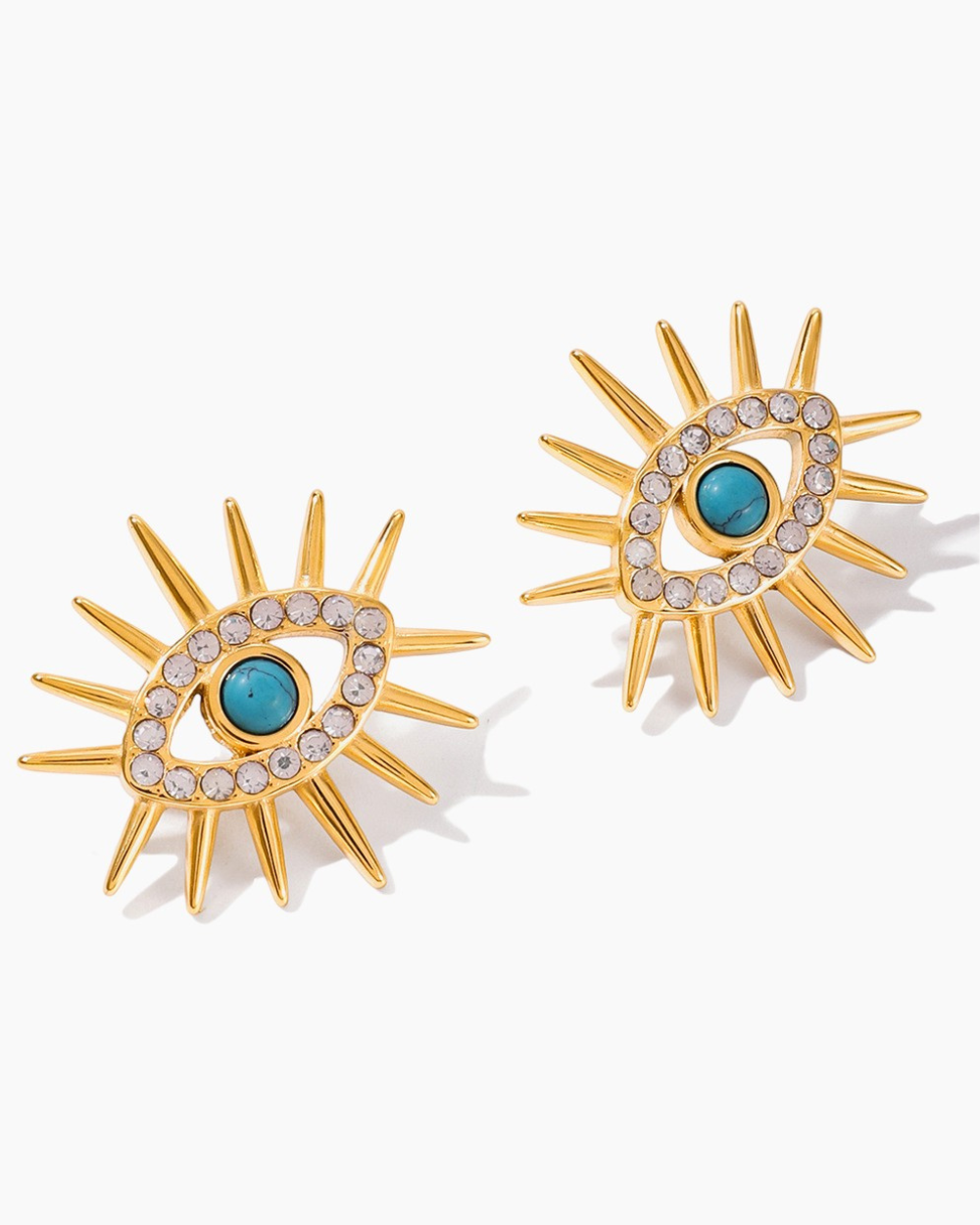 Solar Guardian Eye Earrings