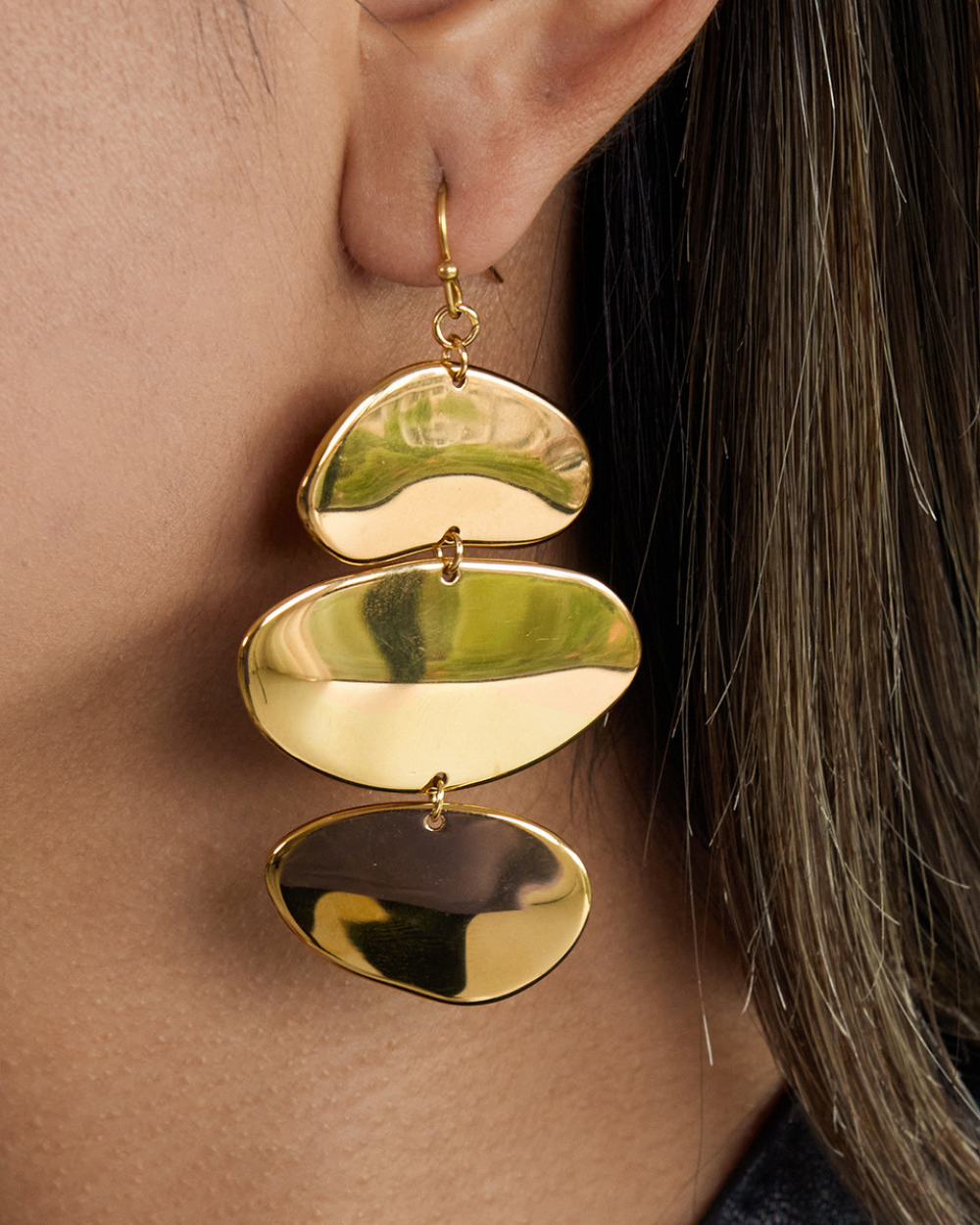 Golden Cascade Drop Earrings