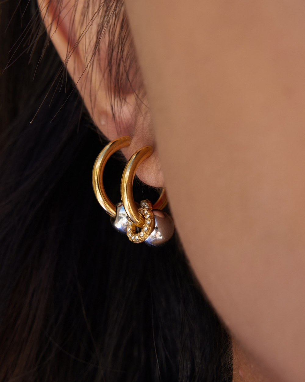 Golden Halo Hoop Earrings