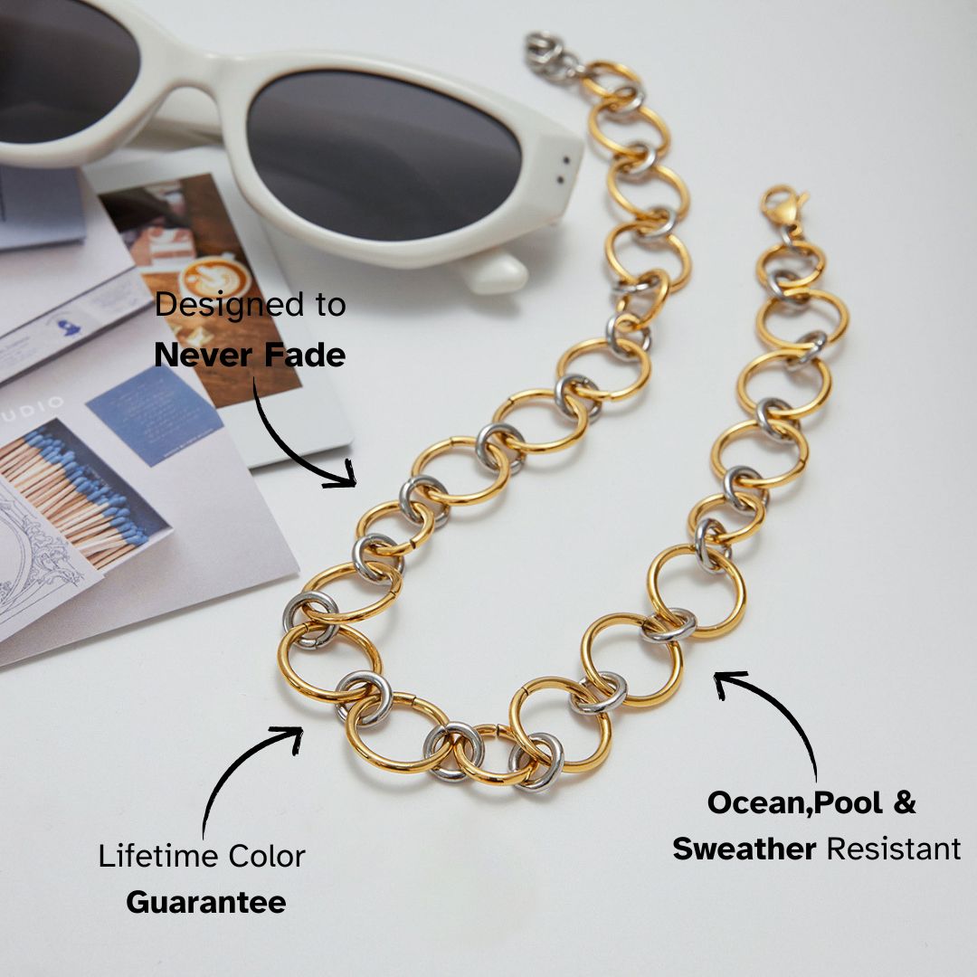 Orbit Loop Chain Necklace - Gold & Silver